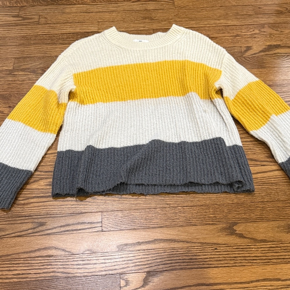 BP Colorblock Yellow and Gray Sweater Size XS